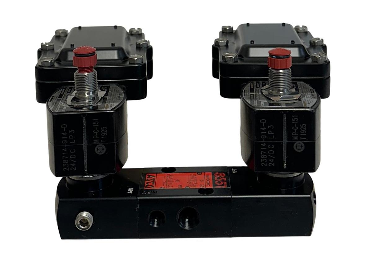 Used ASCO JBEF8551H302MO / 8551B402MO Red-Hat II SOLENOID SPOOL VALVE ASSEMBLY 24VDC