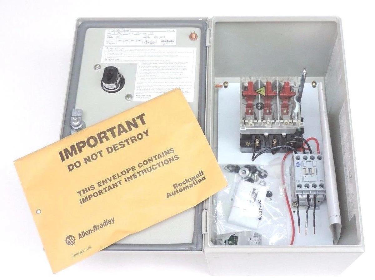 ALLEN BRADLEY 112-C12AADA1F COMBINATION STARTER 100-C12*10 CONTACTOR, 193-EA1FB
