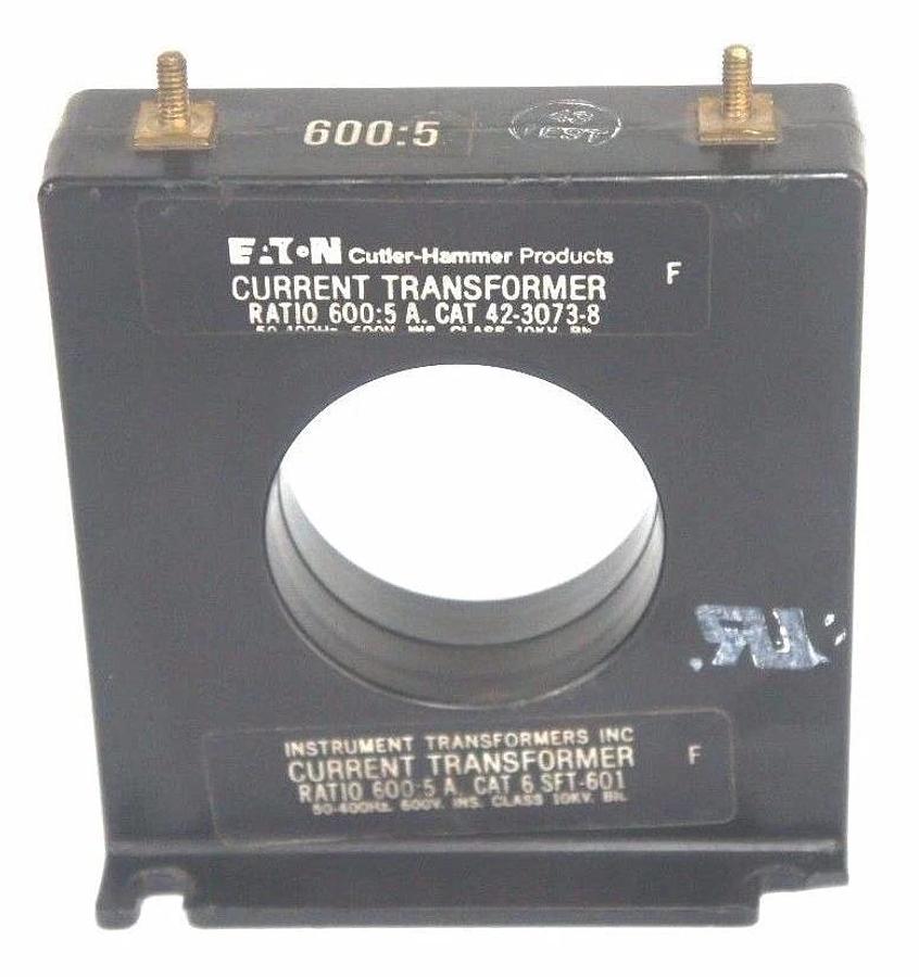 Used INSTRUMENT TRANSFORMERS INC 6SFT601 CUTLER HAMMER 42-3073-8 RATIO 600:5