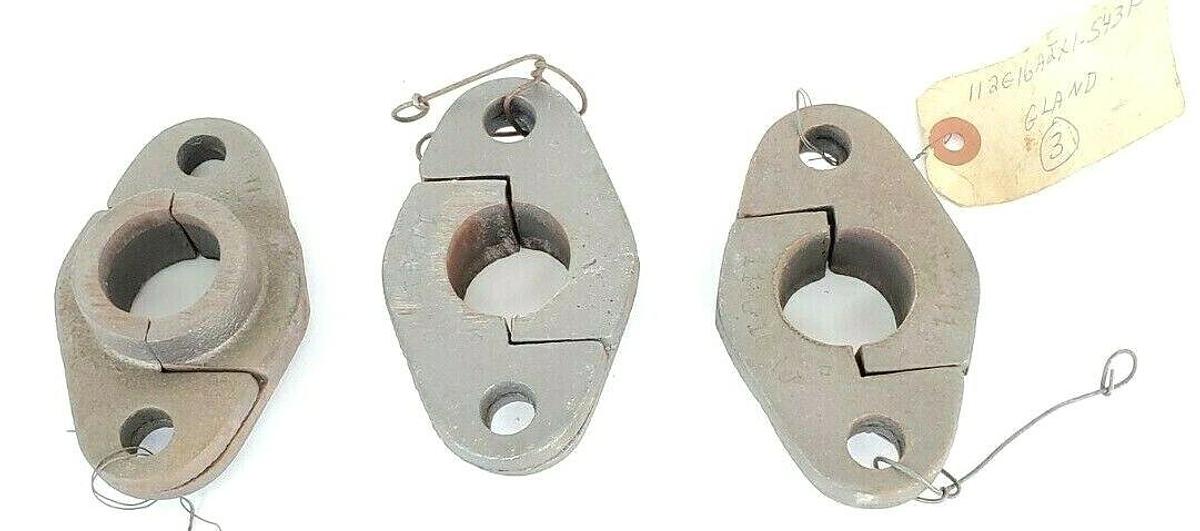 Used LOT OF 3 INGERSOLL-RAND 112G16AJ PUMP GLANDS 112G16AJX1-543F (2 HALVES EACH)