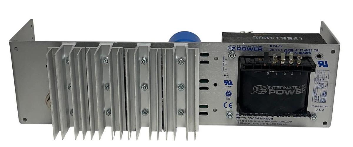 Used INTERNATIONAL POWER IF24-12 / IF2412 POWER SUPPLY 24/28VDC 12/10A OUTPUT USNP