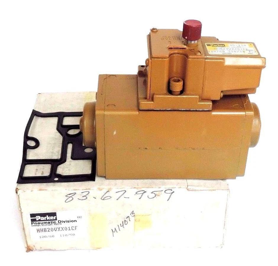 Used PARKER HHB20VXX01CF SOLENOID VALVE 110/120V, 50/60HZ, 7.2W, HHB20VXX01CE