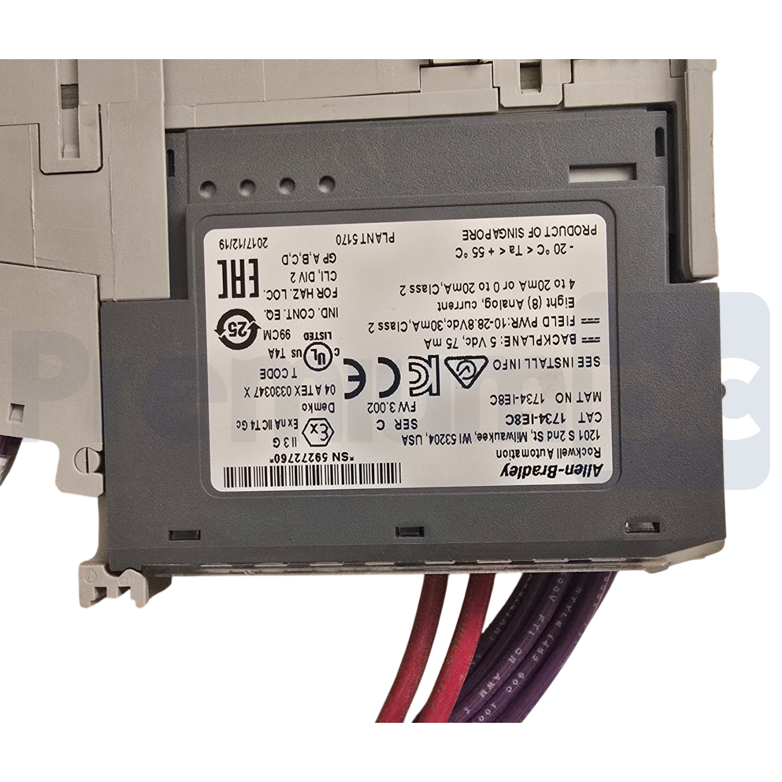 Used Allen Bradley 1734-IE8C /C POINT I/O 8-Ch Analog Current Input 1734-MB RTB Kit