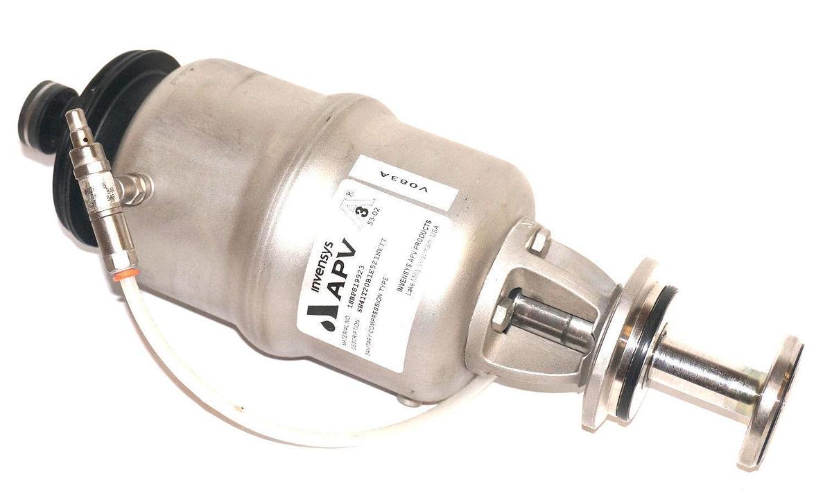 Used INVENSYS APV M18BP819923 SW41T20B1E5Z1NETT SANITARY COMPRESSION VALVE