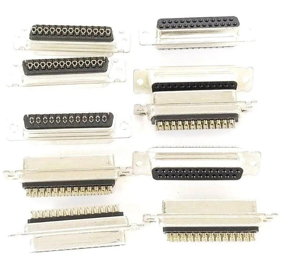 LOT OF 10 NEW NEWARK ELECTRONICS 46F1338 AMP 25 PIN FEMALE D-SUB CONNECTORS