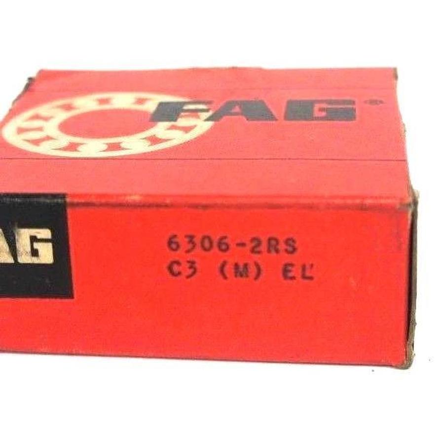 Used NIB FAG 6306-2RS SINGLE ROW BALL BEARING 63062RS