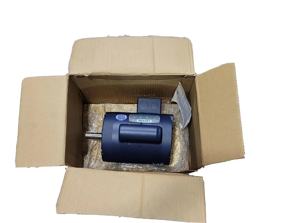 Used NEW LEESON 120044.00 1HP SINGLE PHASE AIR COMPRESSOR MOTOR 60Hz 12004400