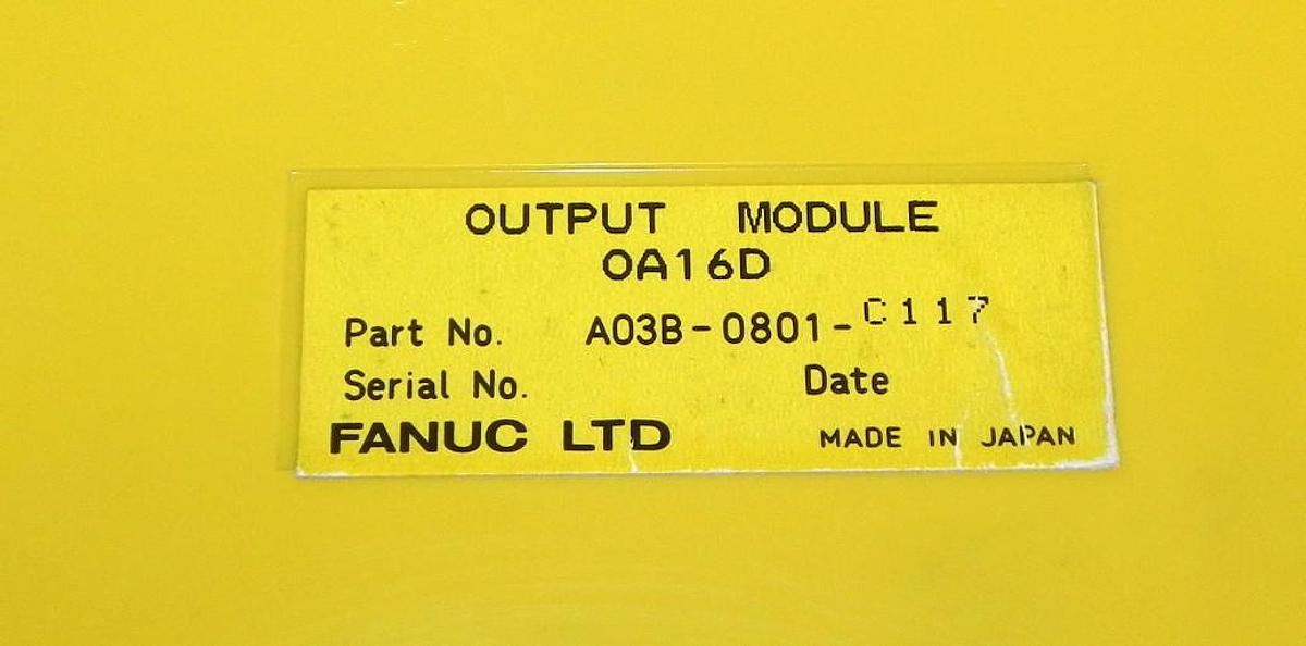 Used LOT OF 2 FANUC INPUT AND OUTPUT MODULES A03B-0801-C117, A03B-0801-C125