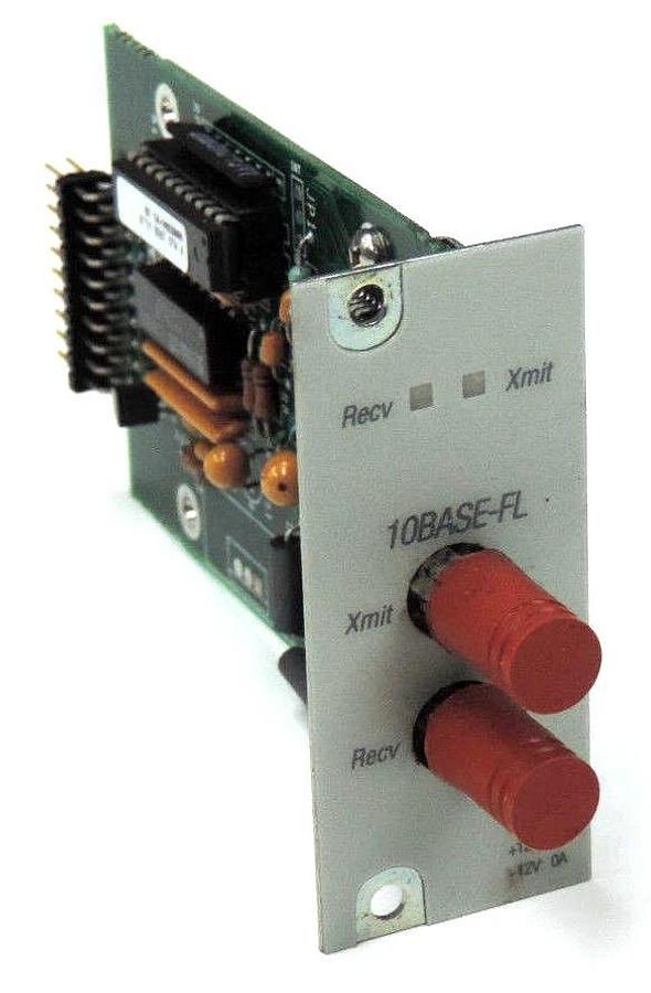 Used HUGHES LA A005182-05 PC BOARD ASSEMBLY 10BASE-FL TRANSCEIVER A00518205 REV. B