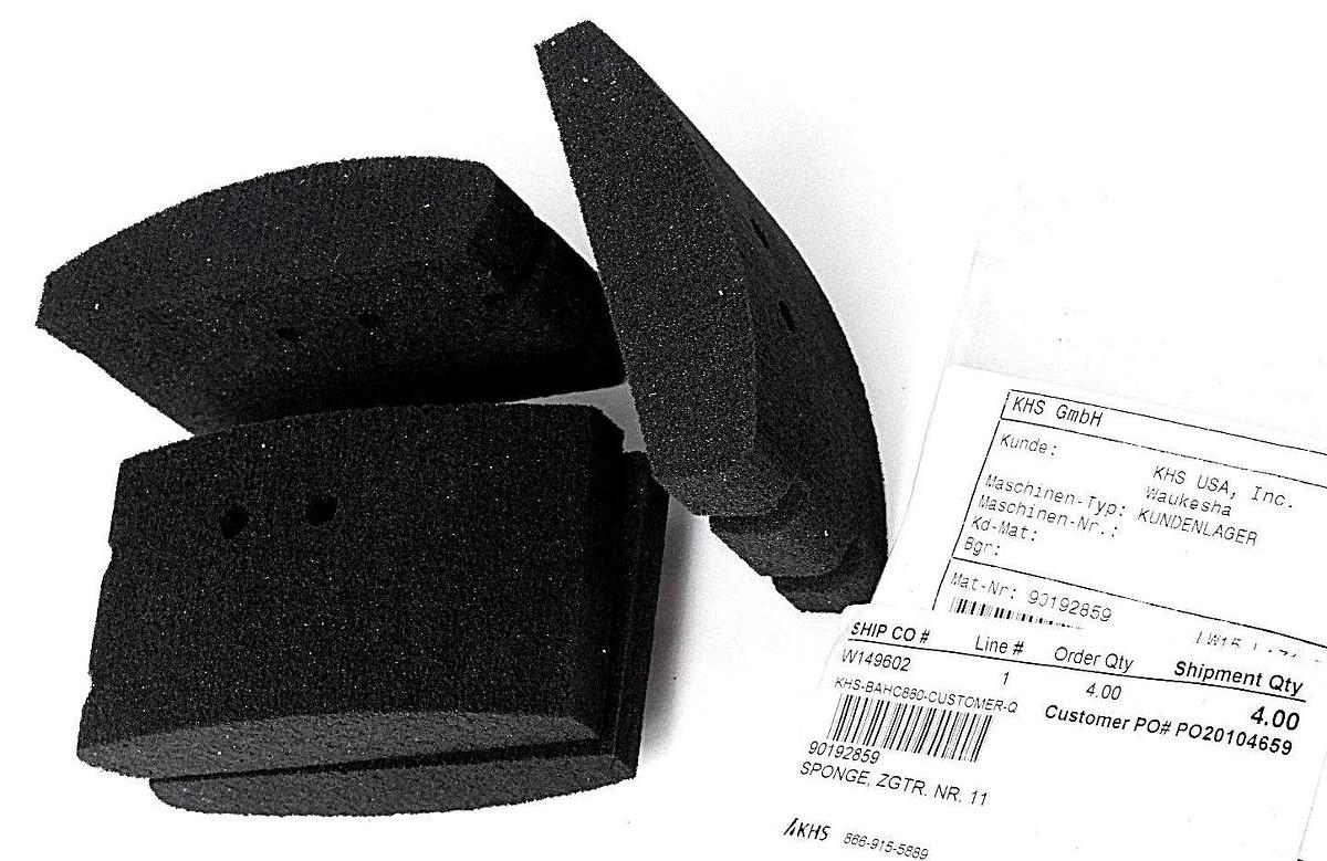 LOT OF 4 NEW KHS SPONGES, ZGTR. NR. 11 KHS-BAHC880, MAT-NR: 90192859