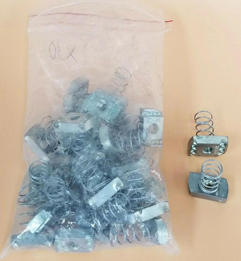 LOT OF 30 NEW COOPER B-LINE SPRING NUTS, 3/8"