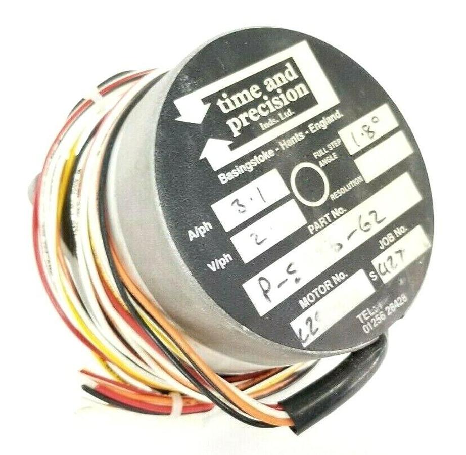 Used TIME AND PRECISION INDS. LTD. STEPPER MOTOR 3.1A/ph 1.8 DEG. FULL STEP ANGLE