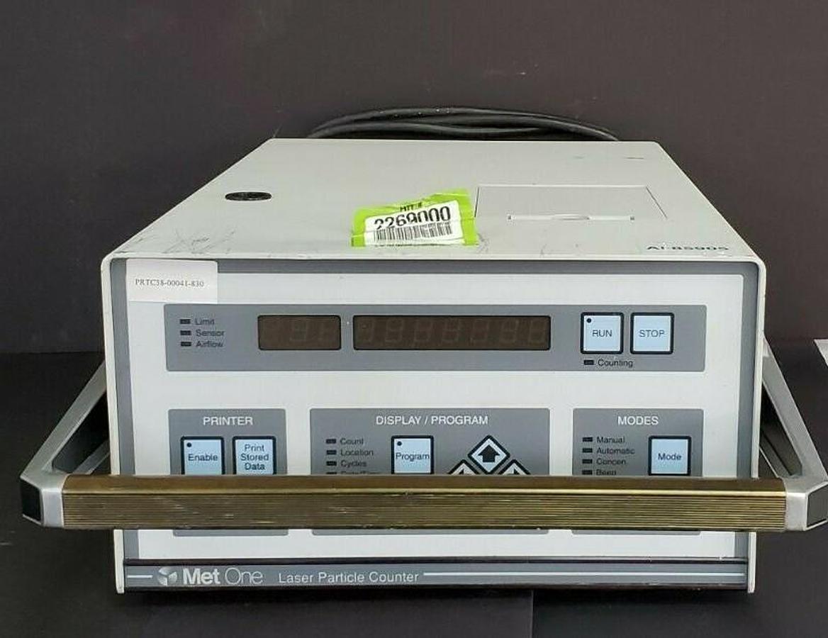 Used MET ONE A2408-1-115-1 LASER PARTICLE COUNTER 2082784-01, 0.3uM @ 1CFM