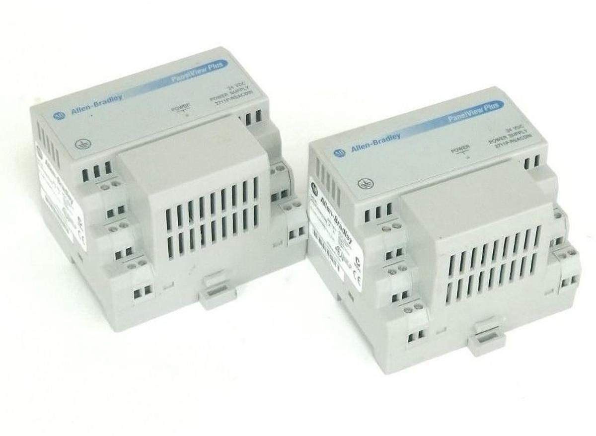 Used LOT OF 2 ALLEN BRADLEY 2711P-RSACDIN POWER SUPPLIES SER A, 24VDC, 2711PRSACDIN