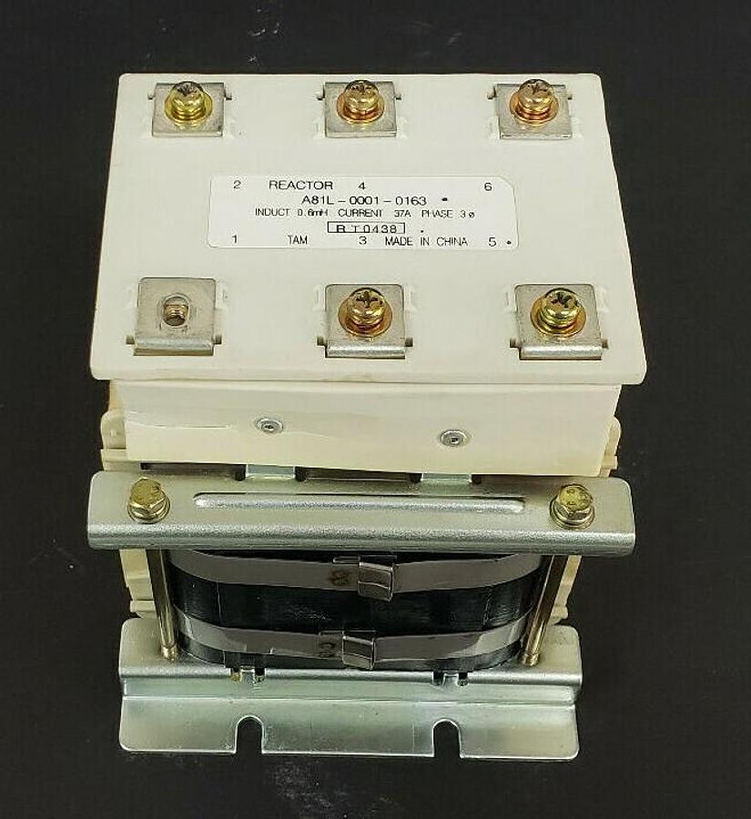 Used FANUC A81L-0001-0163 REACTOR AC 37AMP, 3PHASE, 528V, A81L00010163