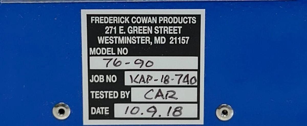 NEW FREDERICK COWAN MODEL 76-90 PowerArc RED HEAD POWER SUPPLY 12 JOULE NSNP