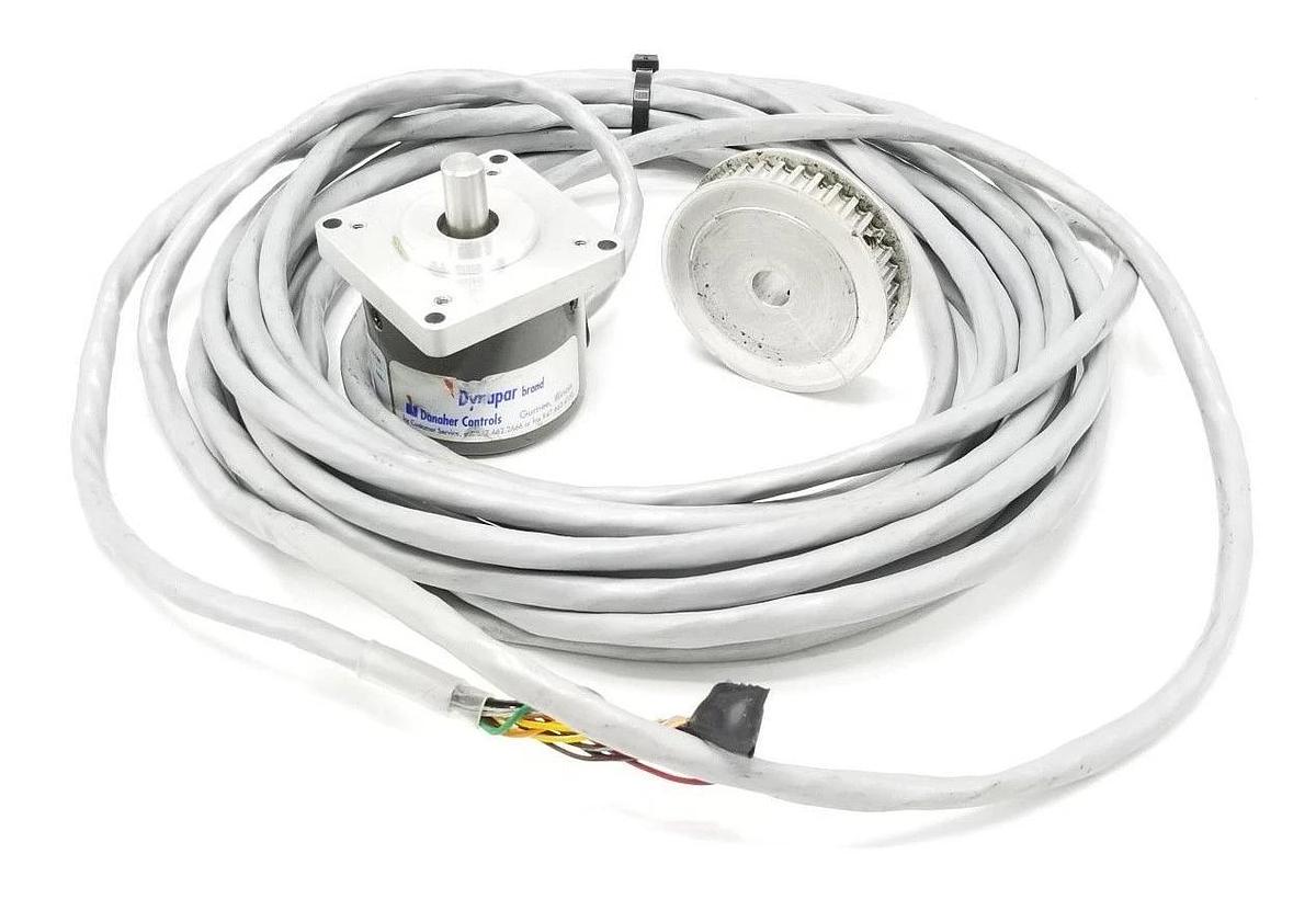 Used DYNAPAR DANAHER H23180010413K ENCODER 3/8 IN FLT 1.25 IN DP 5-26V 25FT.CB SM