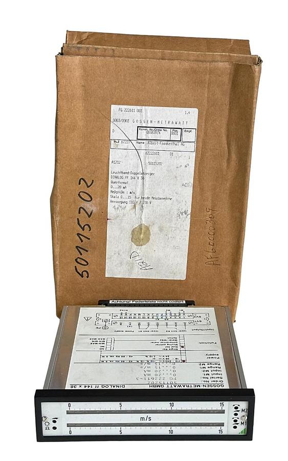 Used NEW GOSSEN-METRAWATT GMBH DINALOG ff 144 x 36 110-240V DUAL BAR MEASURING UNIT