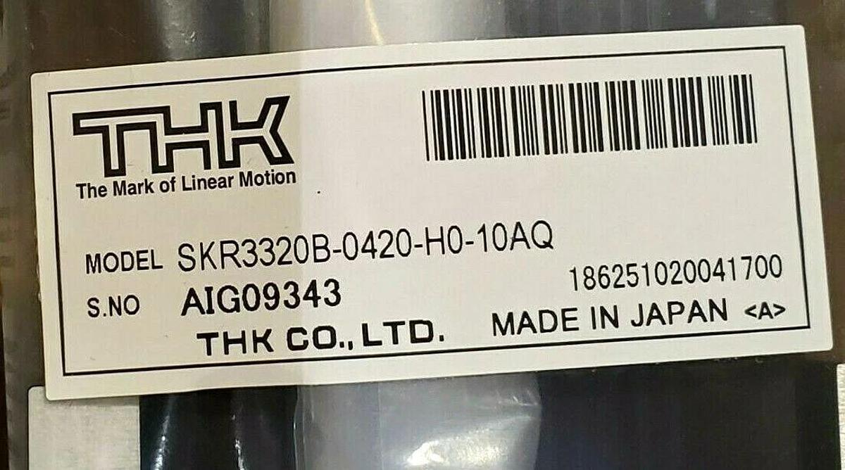 Used NIB THK SKR3320B-0420-H0-10AQ LINEAR GUIDE AND RAIL SKR3320B0420H010AQ