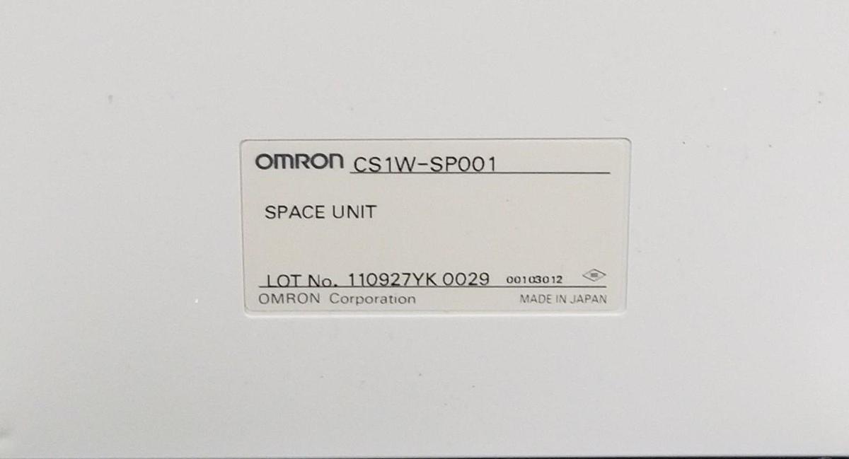 Used OMRON CS1W-BC102 SLOT RACK BASE UNIT W/ (3) CS1W-SP001 SPACE UNITS