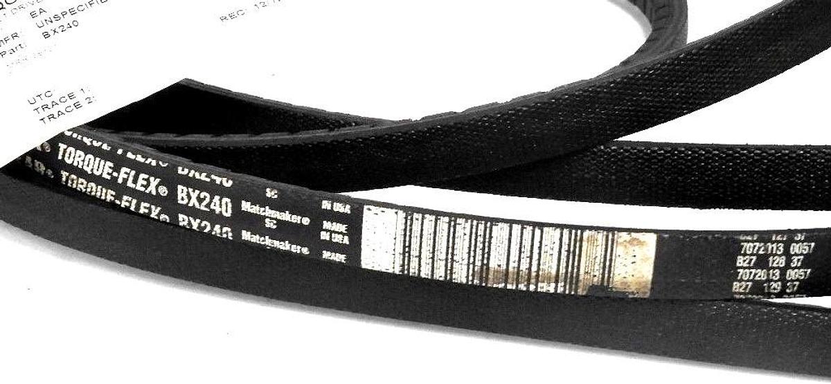 Used NEW GOODYEAR BX240 TORQUE-FLEX DRIVE BELT CQC176W, 243" X .656" X .406", COGGED