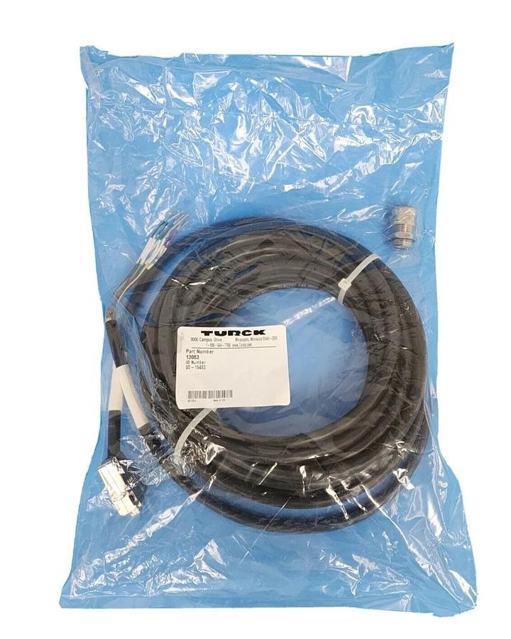 Used NEW TURCK 13083 CABLE ASSEMBLY ID NO. U2-16483