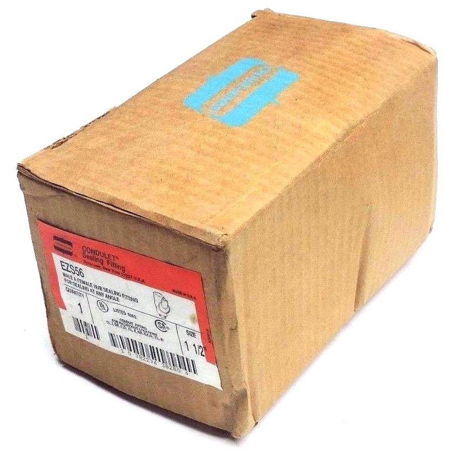 NIB CROUSE HINDS EZS56 CONDULET MALE & FEMALE HUB SEALING FITTING 1-1/2"