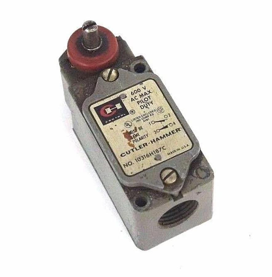 Used CUTLER HAMMER 10316H187C LIMIT SWITCH 600VAC MAX