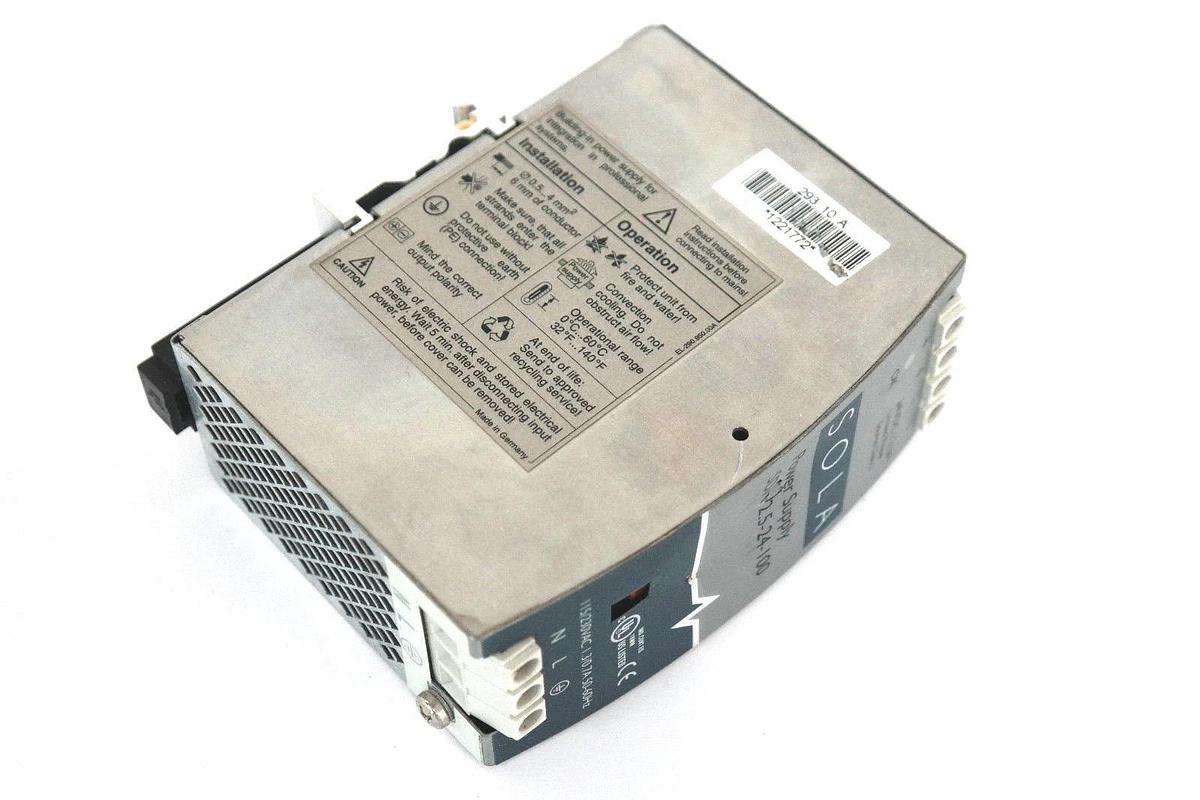 Used SOLA ELECTRIC SDN-2.5-24-100 POWER SUPPLY 24VDC 2.5AMP SDN2524100
