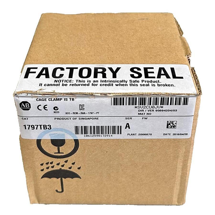 Used NEW ALLEN BRADLEY 1797-TB3 /A Flex Ex CAGE CLAMP IS TERMINAL BASE 1797TB3