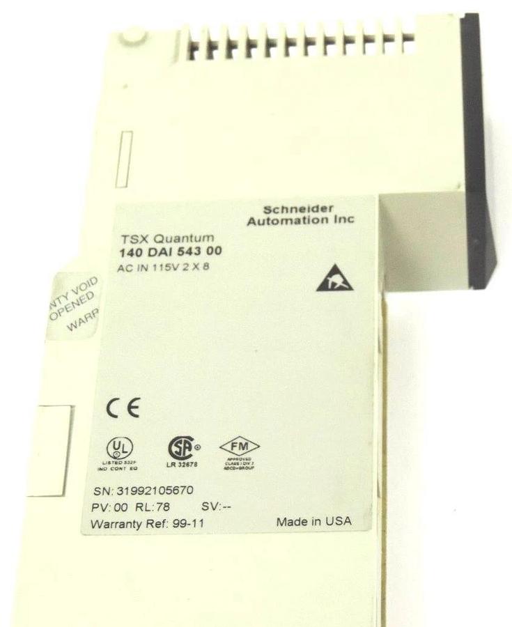 Used SCHNEIDER AUTOMATION 140DAI54300 TSX QUANTUM INPUT MODULE 16POINT 140-DAI-543-00