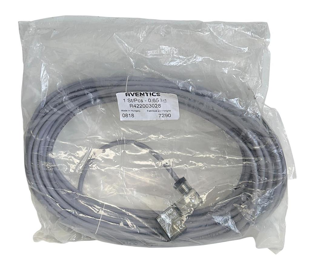 Used BOSCH AVENTICS R422003028 SOLENOID COIL STECKER 24VDC 3W 12M CABLE NSMP