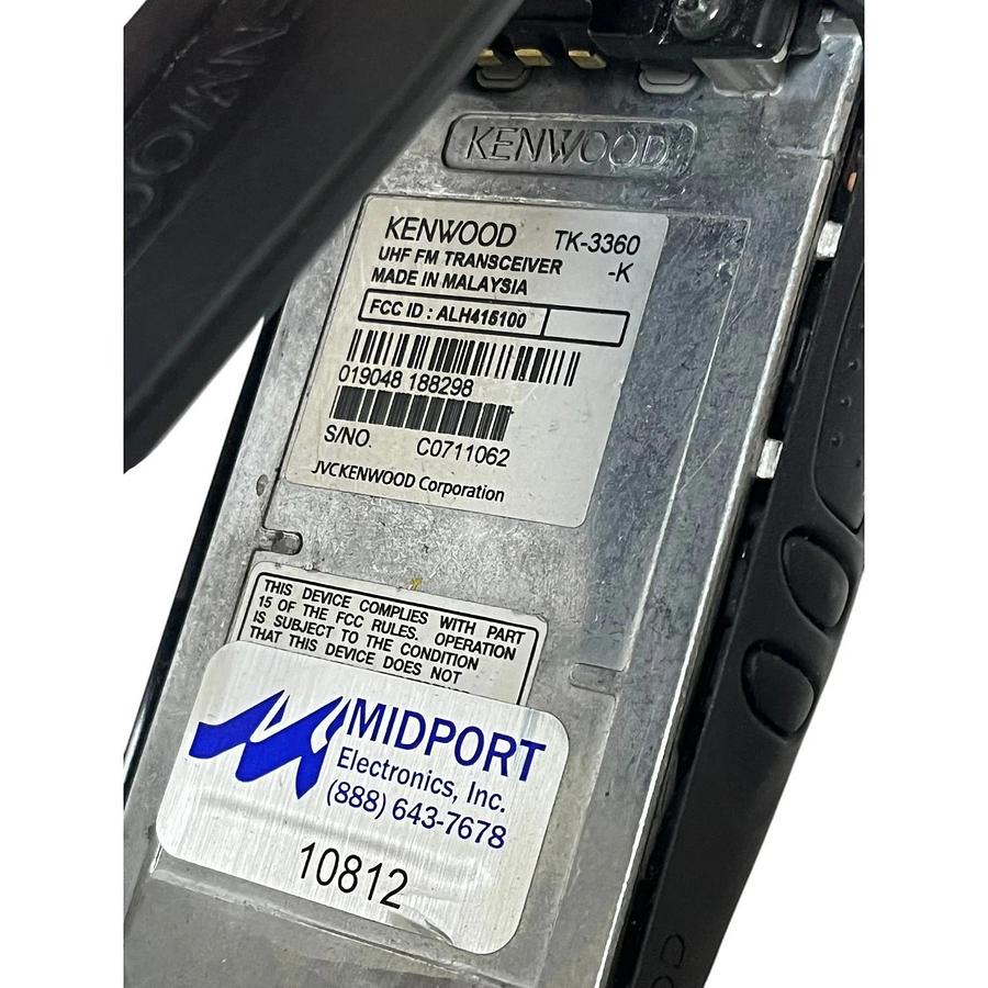 Used Kenwood TK-3360-K Radio KSC-25LS Charger KMC-45D Mic Midport MKNB26 Bundle