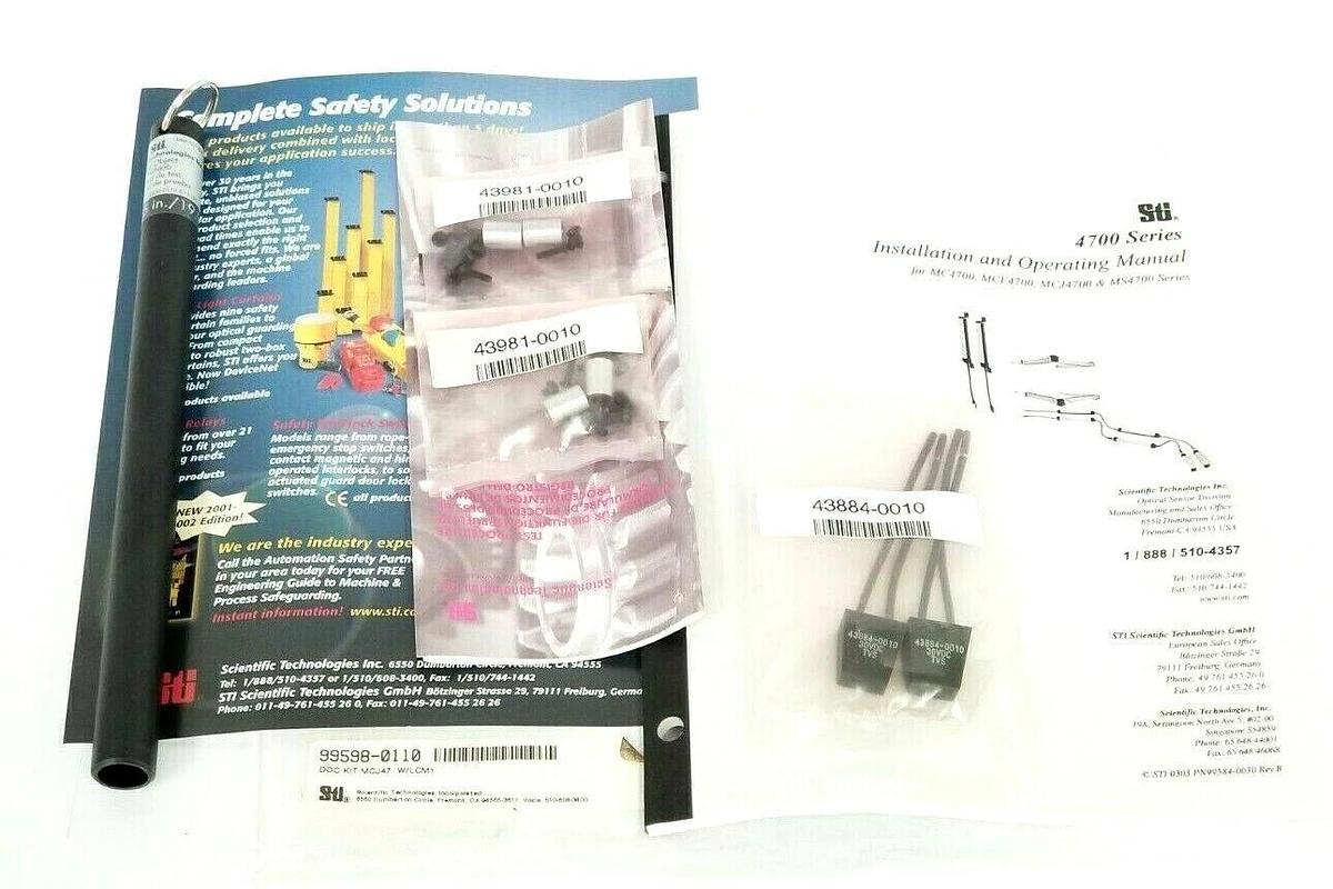 Used NEW OMRON / STI 99598-0110 DOC KIT MCJ47 W/ LCM1 42800-0110 0190 43884-0010