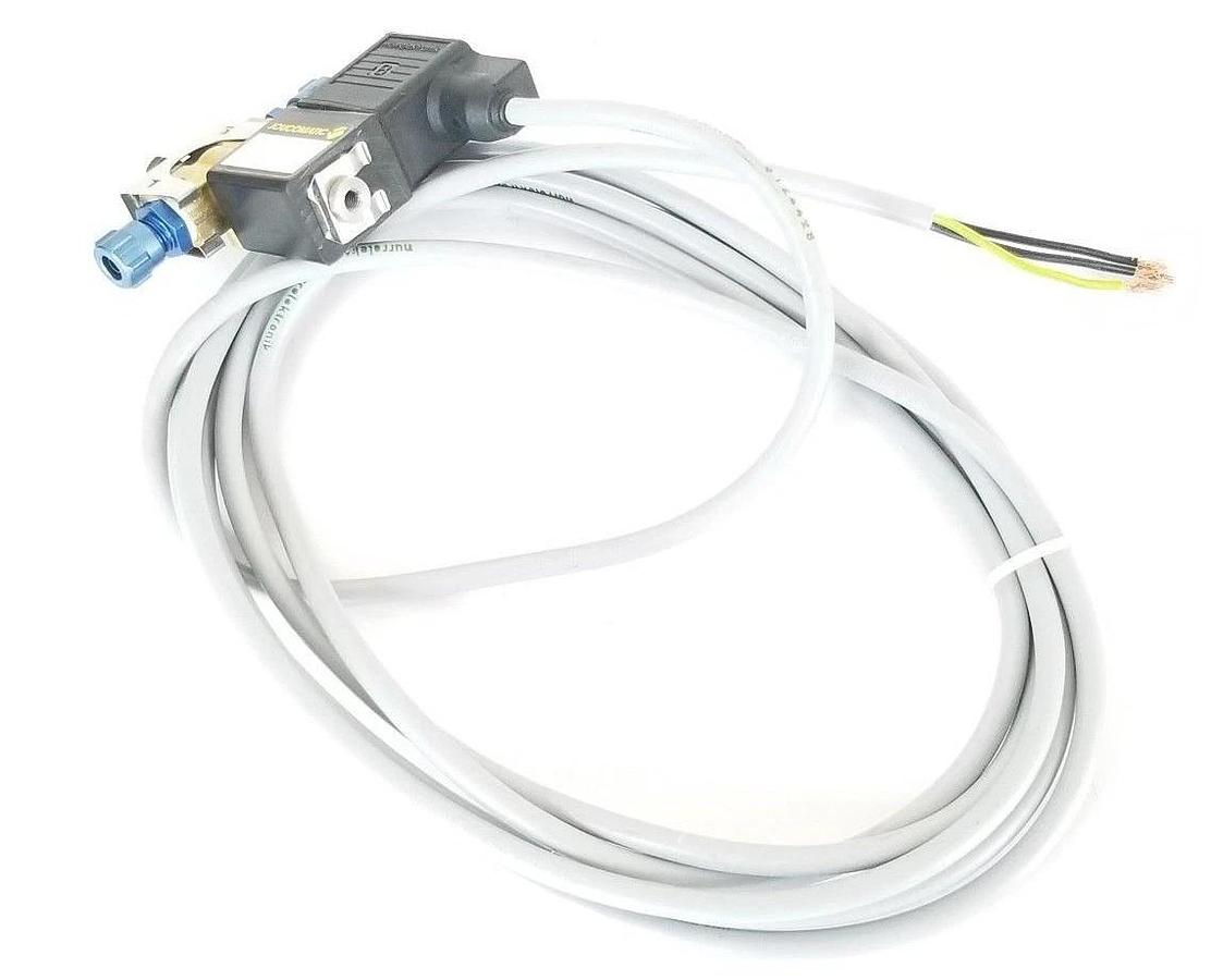 Used JOUCOMATIC 10700124-24V SOLENOID VALVE W/ MURRELEKTRONIK 3124428 PLUG/CABLE ASSY