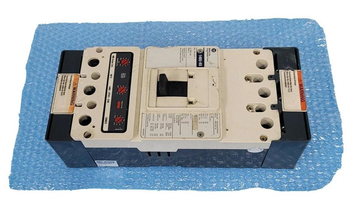 Used ALLEN BRADLEY 140U-K6D3-D40 SER. A CIRCUIT BREAKER 140U-K6X3 140U-KTD3-D40 TRIP
