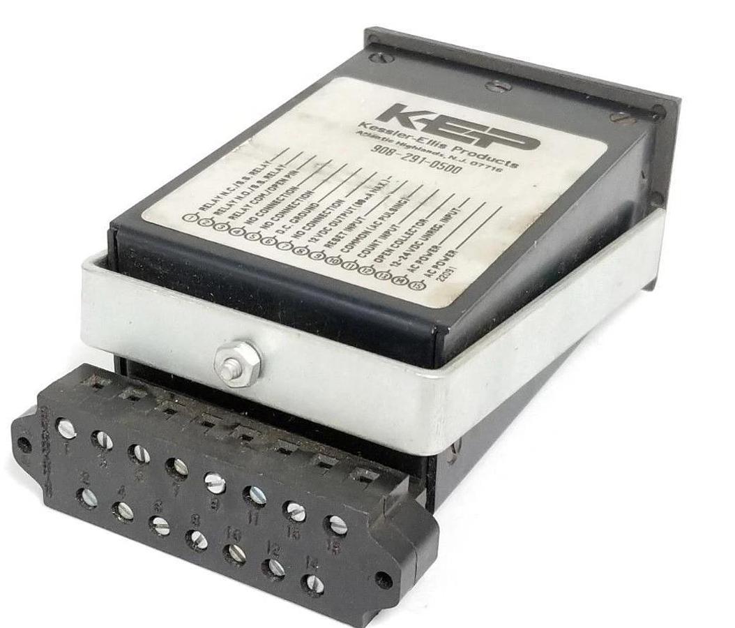 Used KESSLER-ELLIS OMNI6P2CTR15B2 ELECTRONIC COUNTER SEC1/10000 W/ HARDWARE/TERMINAL