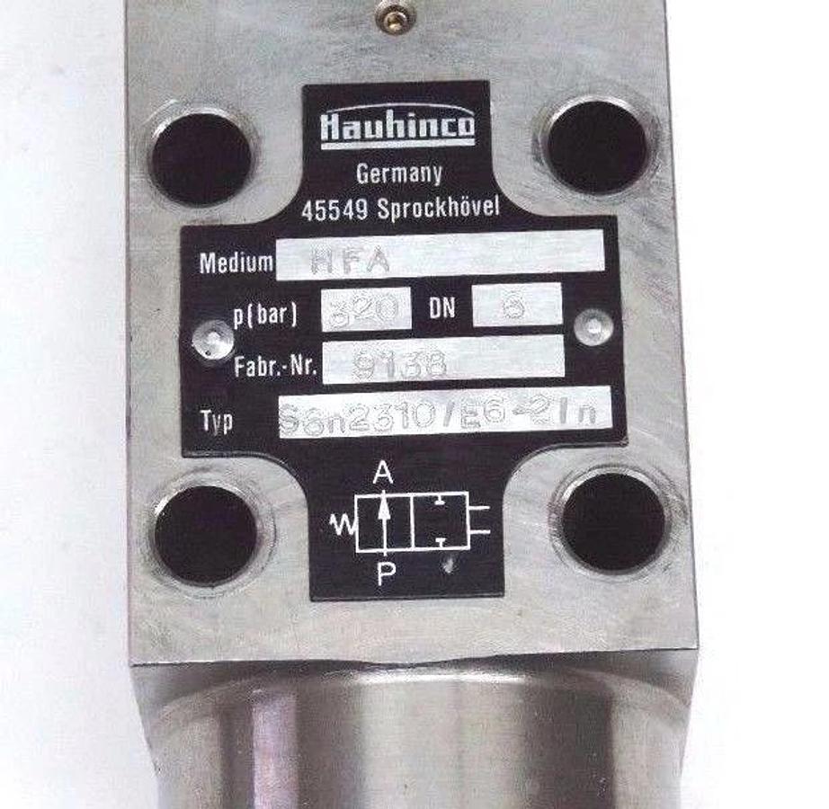 Refurbished REPAIRED HAUHINCO TYP: S6N2310/E6-2IN SOLENOID VALVE MEDIUM HFA, FAB. NR. 9138