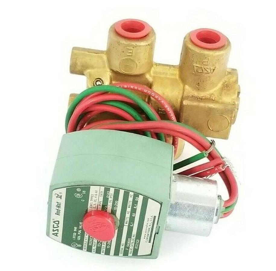 NIB ASCO RED-HAT 8321G3 SOLENOID VALVE 3-WAY 1/4'' IN. 110/120V 50/60HZ 20791