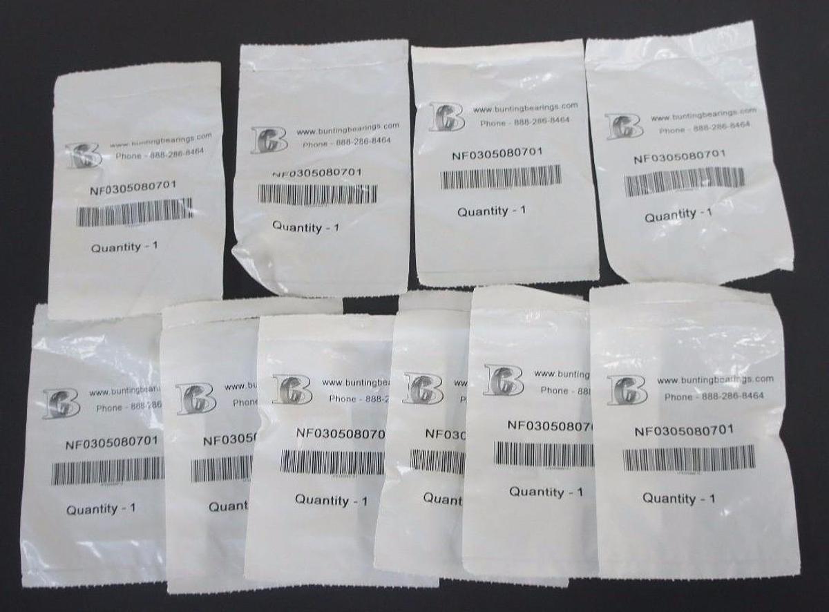 Used LOT OF 10 NEW BUNTING BREARINGS NF0305080701 INSERTS