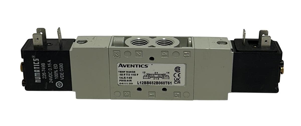 Used NUMATICS AVENTICS L12BB652B060T61 SOLENOID VALVE 24VDC COILS *MISSING PARTS NSNP