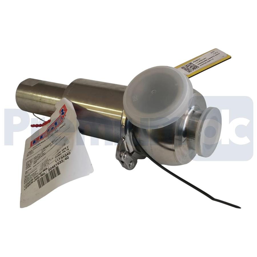 Used LESER 4834.7712 Type 483 Safety Relief Valve 1.5" x 2" NPS 316L/SS 20.3psi NSNP