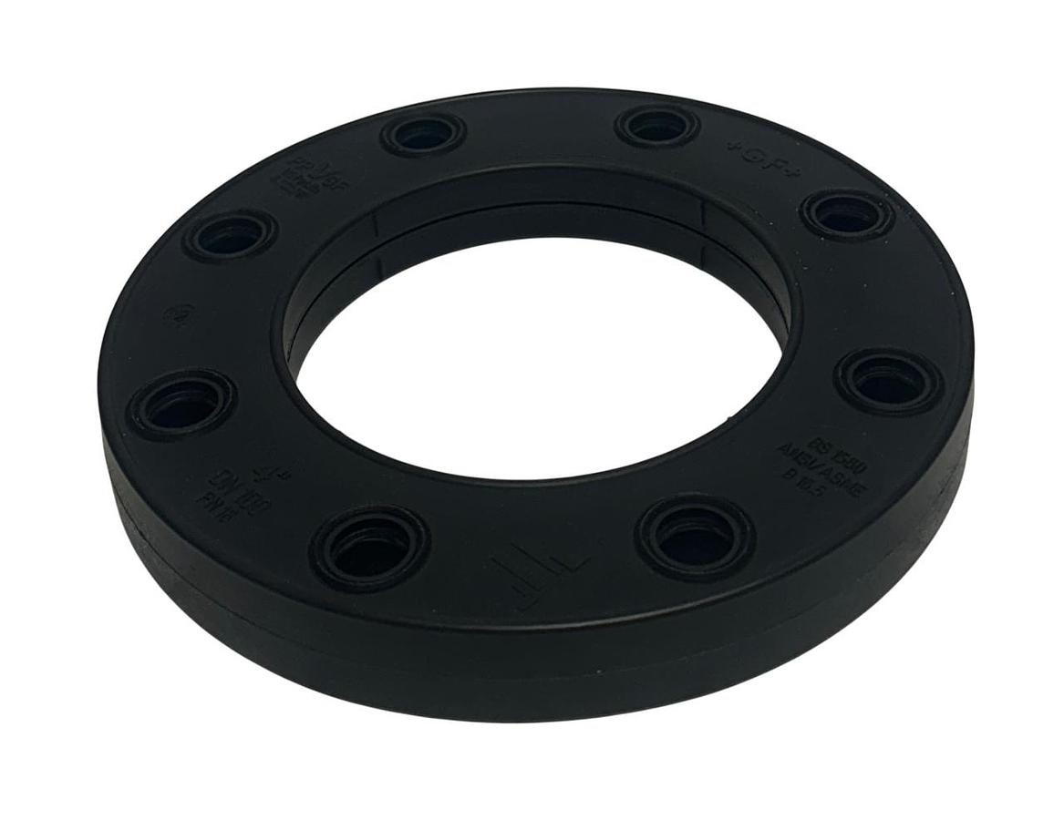 Used 2 +GF+ 727701414 FLANGES PP-V 4'' DN100 PN16 BS1560 ANSI/ASME SOCKET FUSION NSNP