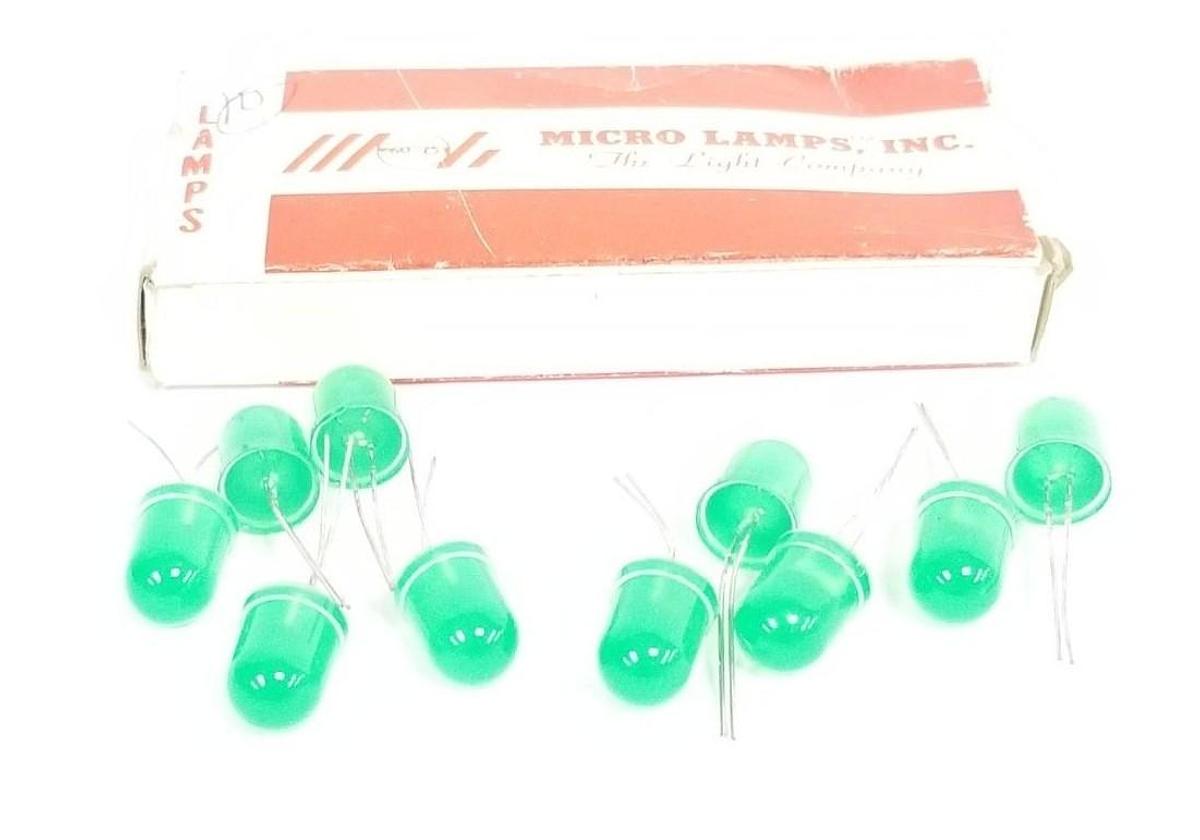 LOT OF 10 NEW MICRO LAMPS, INC. MLED-813-GD GREEN LAMPS MLED813GD