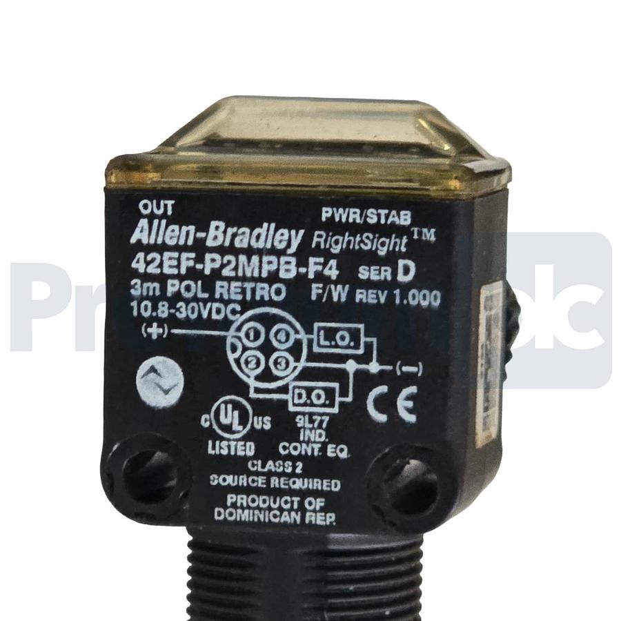 Used Allen-Bradley 42EF-R2MPB-F4 & 42EF-P2MPB-F4 /D RightSight Photoelectric Sensors