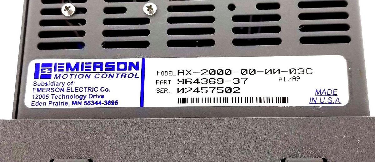 Used CONTROL TECHNIQUES AX-2000-00-00-03C AXIMA 2000 2-AXIS CONTROLLER 964369-37