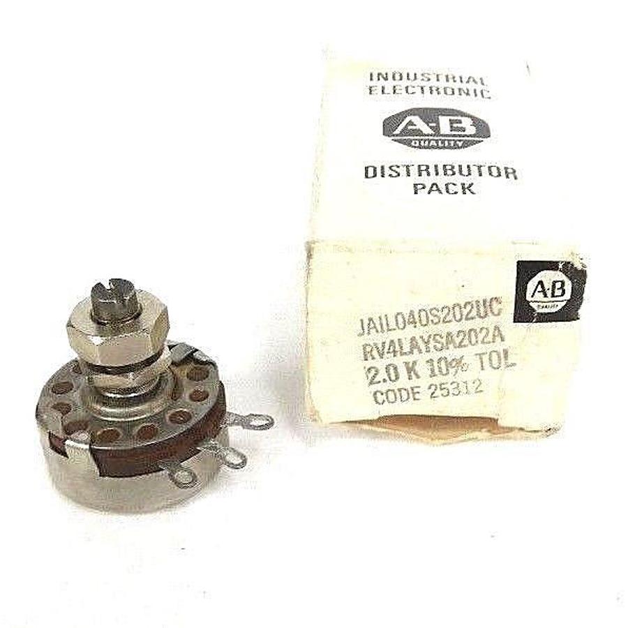 NIB ALLEN BRADLEY JAIL040S202UC POTENTIOMETER 2.0K-OHM 10% TOLERANCE 25312