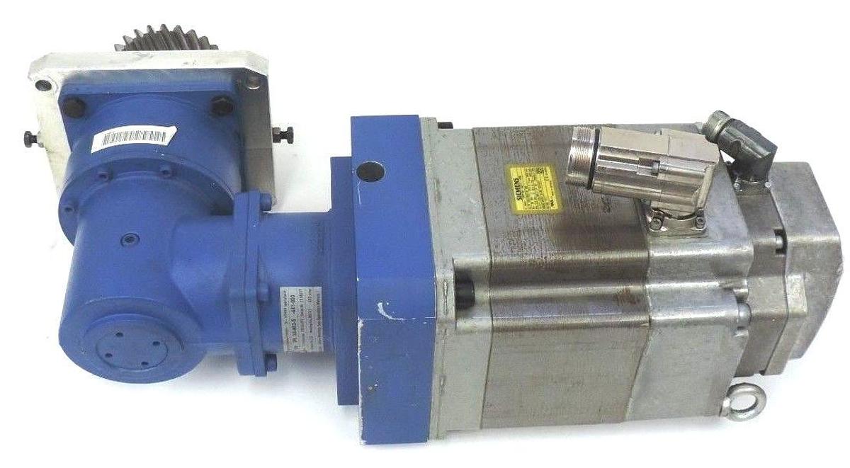 Used SIEMENS 1FK7103-5AF71-1EH0 SERVOMOTOR & ALPHA SPK 140-MX2-5-4X1-000 GEAR REDUCER