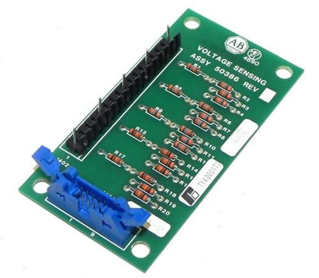 Used NEW ALLEN BRADLEY 50386 VOTAGE SENSING PC BOARD REV. 02