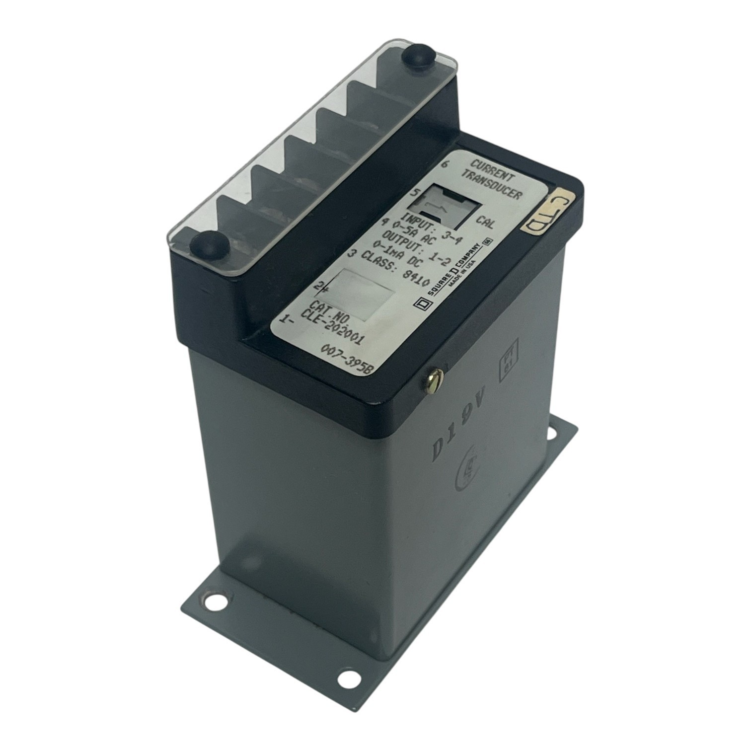 Used Schneider Square D 8410-CLE-202001 Transducer 0-5A AC Input 0-1mA DC Output